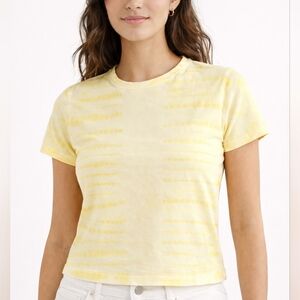 Proenza Schouler White Label Tie Dye Cotton T-shirt Top Yellow Size XSmall